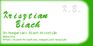 krisztian biach business card